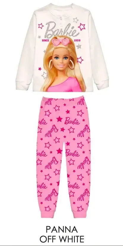 Pigiama caldo cotone Barbie interlock bambina baby MT50L1772