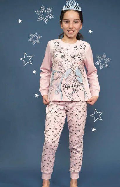 Pigiama caldo cotone Frozen Disney interlock bambina baby DY50A1380