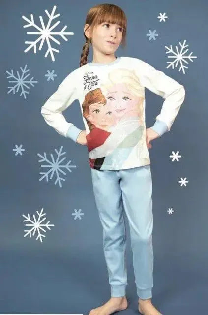 Pigiama caldo cotone Frozen Disney interlock bambina baby DY50A1450