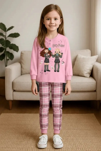 Pigiama caldo cotone Harry Potter interlock bambina baby WB50L1778