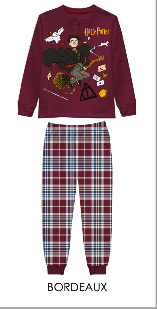 Pigiama caldo cotone Harry Potter interlock bambino baby WR40Z1678