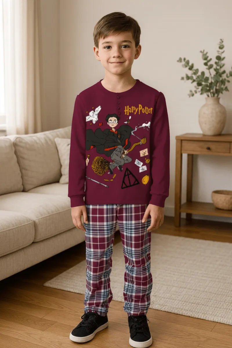 Pigiama caldo cotone Harry Potter interlock bambino baby WR40Z1678