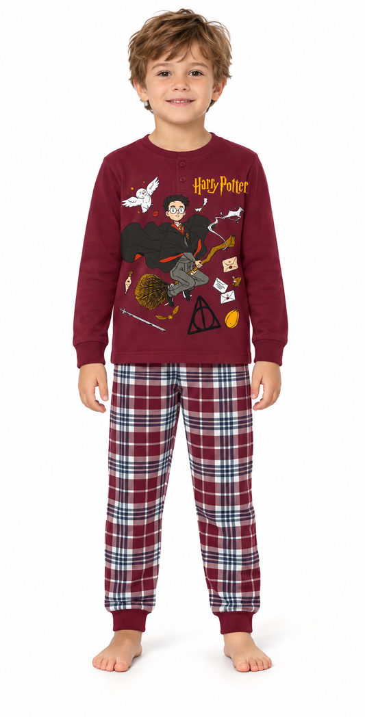 Pigiama caldo cotone Harry Potter interlock bambino baby WR40Z1678