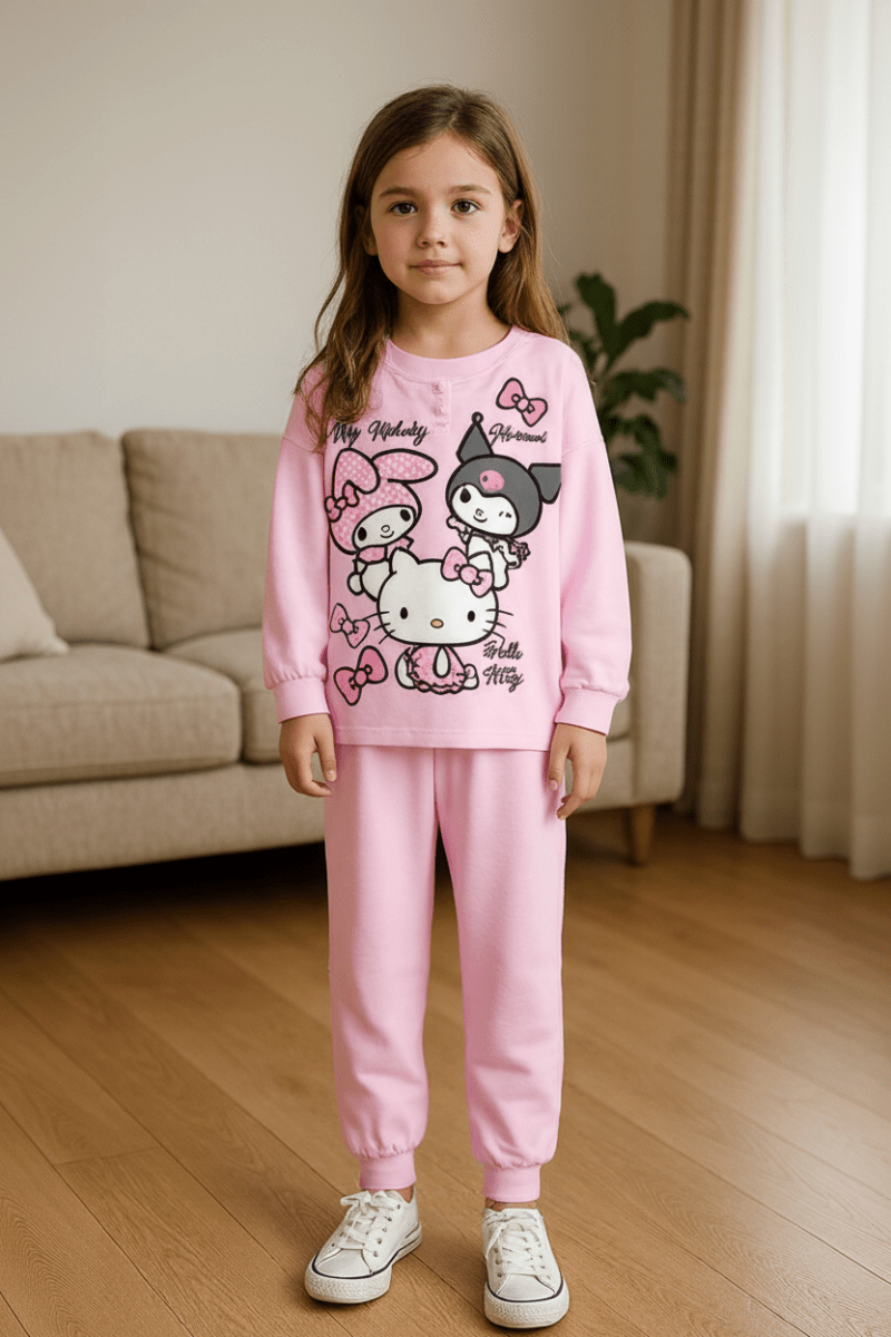 Pigiama caldo cotone Hello Kitty interlock bambina baby HK50A3551