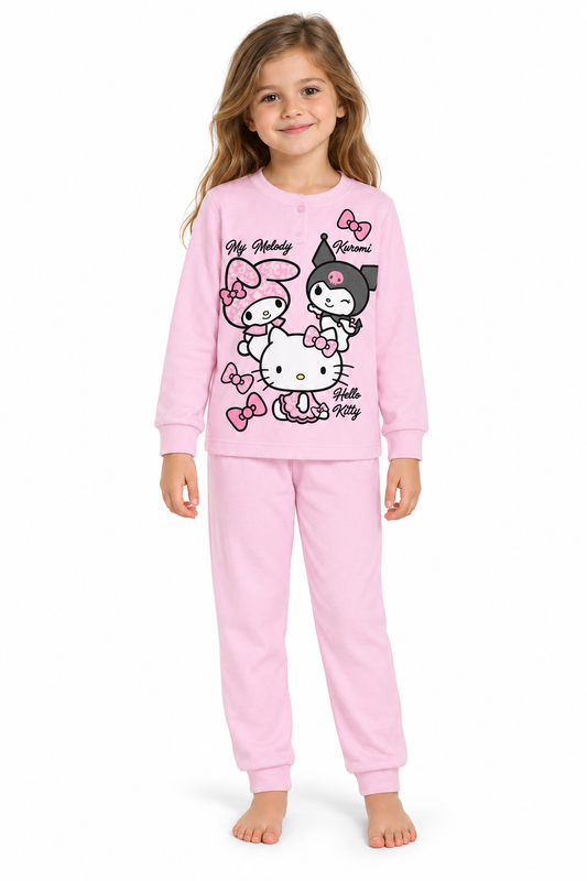 Pigiama caldo cotone Hello Kitty interlock bambina baby HK50A3551