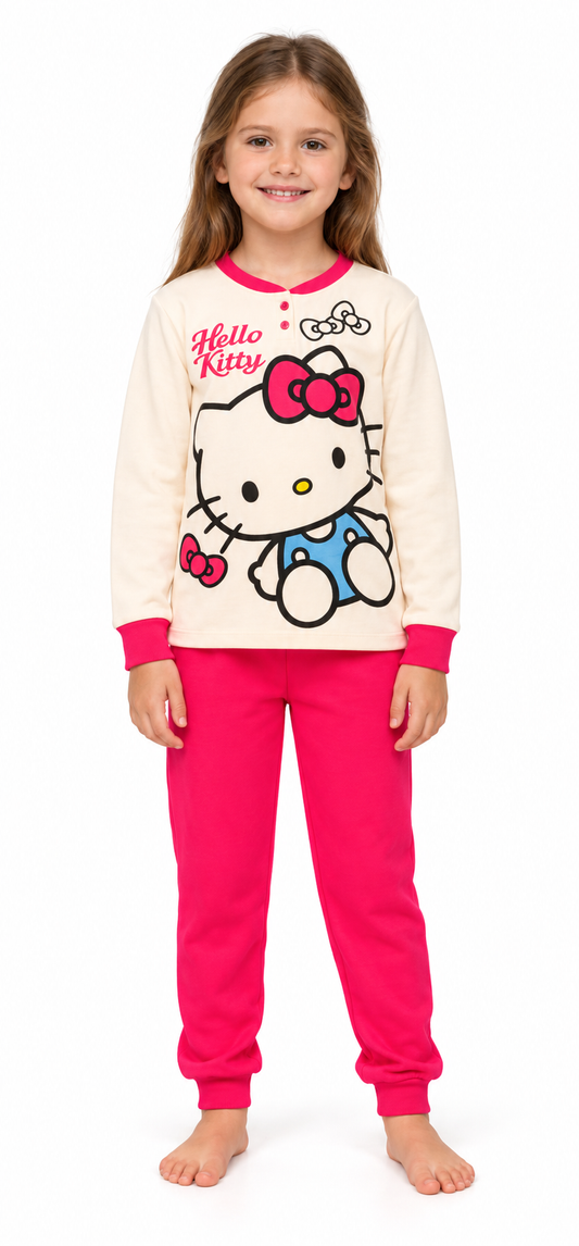 Pigiama caldo cotone Hello Kitty interlock bambina baby HK50A5554