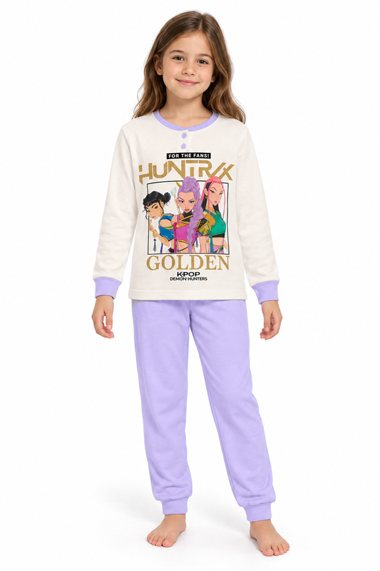 Pigiama caldo cotone Huntrix Demon Hunters K-Pop interlock bambina KP50L6764