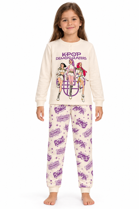 Pigiama caldo cotone Huntrix Demon Hunters K-Pop interlock bambina KP50L6765