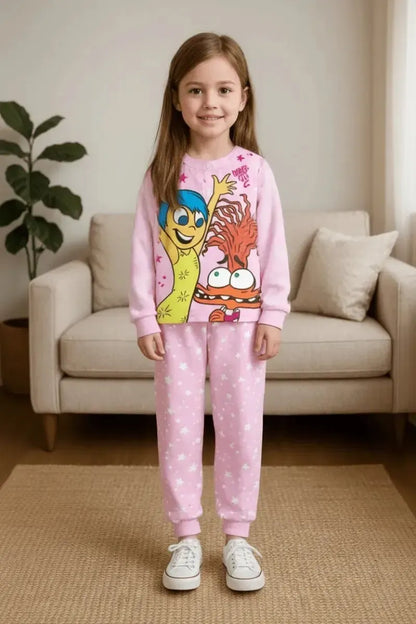 Pigiama caldo cotone Inside Out Disney interlock bambina baby DY50C2674