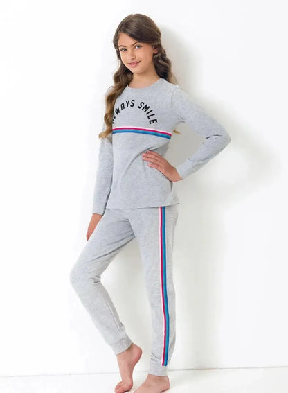 Pigiama caldo cotone Jadea bambina interlock P7002
