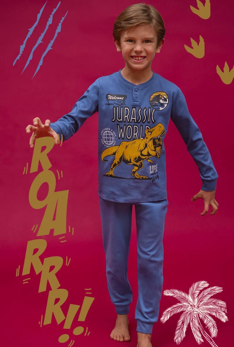 Pigiama caldo cotone Jurassic World interlock bambino baby UN40M7628