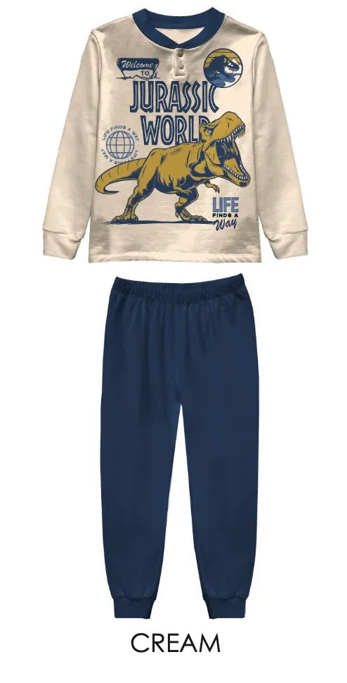 Pigiama caldo cotone Jurassic World interlock bambino baby UN40M7628