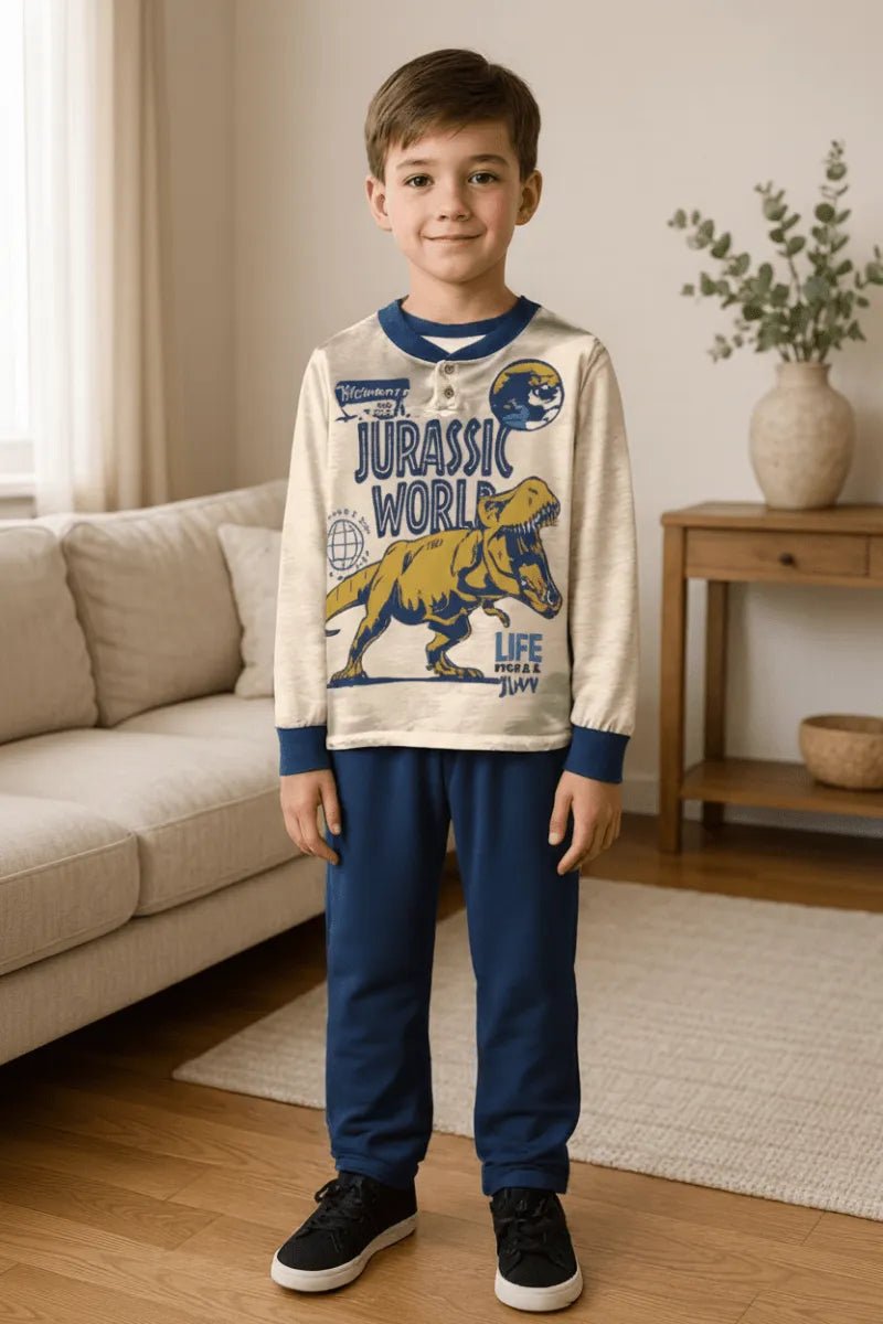 Pigiama caldo cotone Jurassic World interlock bambino baby UN40M7628