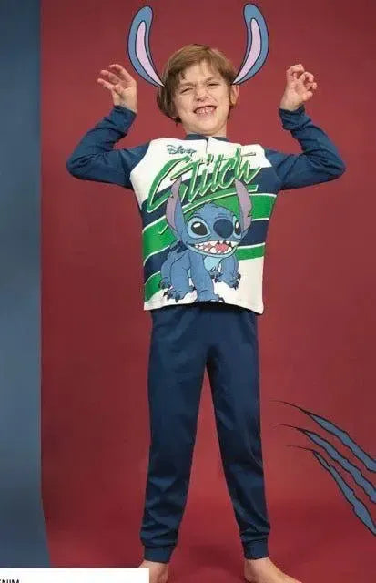 Pigiama caldo cotone Lilo e Stitch Disney interlock bambino baby DY40M4409