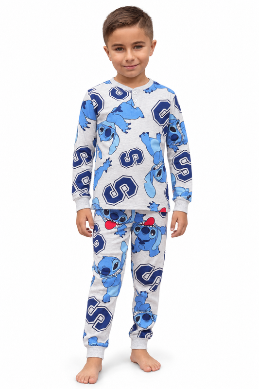 Pigiama caldo cotone Lilo e Stitch Disney interlock bambino baby DY40M7626