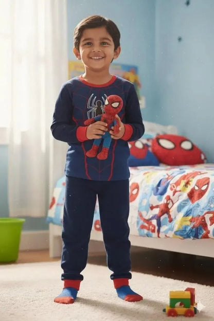 Pigiama caldo cotone Marvel Spiderman interlock bambino baby MV40M7601