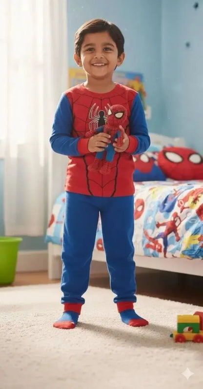 Pigiama caldo cotone Marvel Spiderman interlock bambino baby MV40M7601