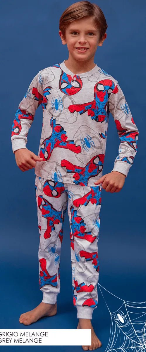 Pigiama caldo cotone Marvel Spiderman interlock bambino baby MV40M7610