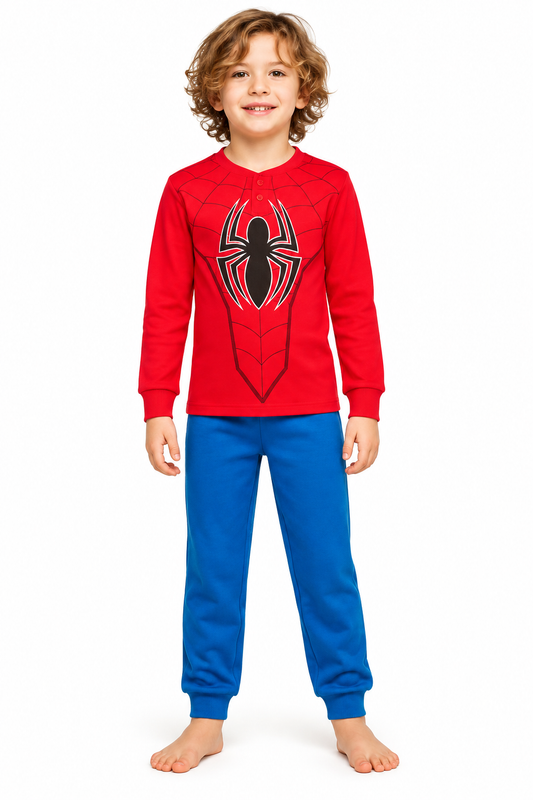 Pigiama caldo cotone Marvel Spiderman interlock bambino baby MV40M7801