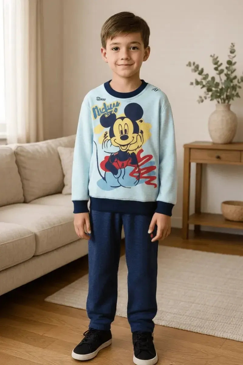Pigiama caldo cotone Mickey Disney interlock neonato bambino DY32A6389