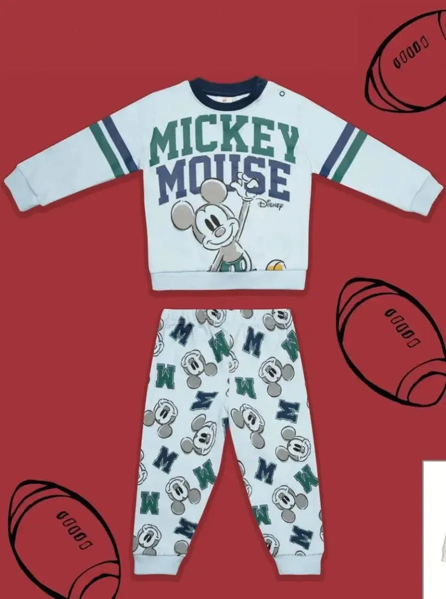 Pigiama caldo cotone Mickey Disney interlock neonato bambino DY32L1407