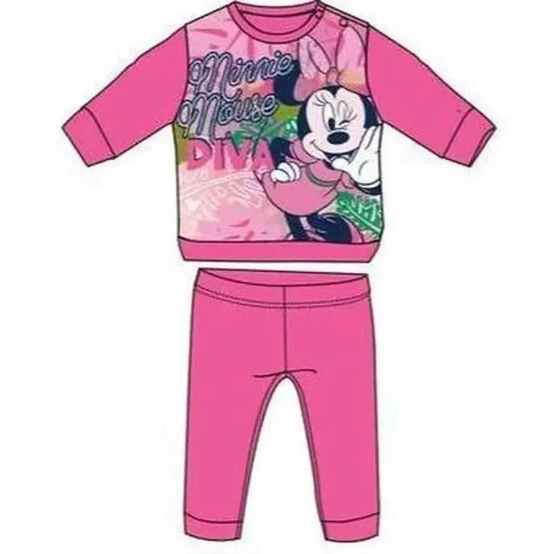 Pigiama caldo cotone Minnie Disney bambina neonata 4111