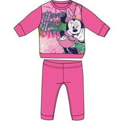 Pigiama caldo cotone Minnie Disney bambina neonata 4111