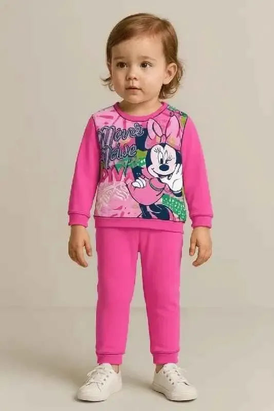 Pigiama caldo cotone Minnie Disney bambina neonata 4111