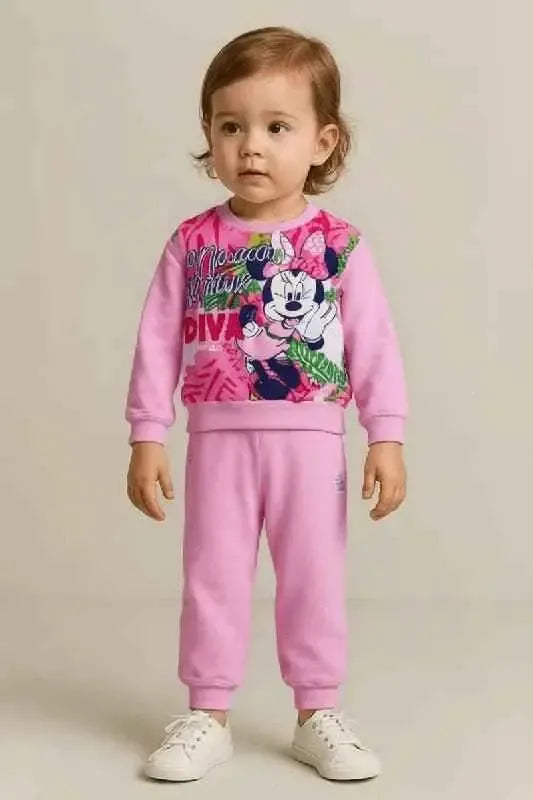 Pigiama caldo cotone Minnie Disney bambina neonata 4111