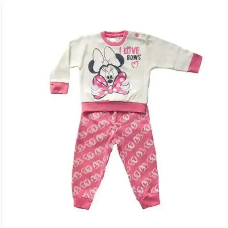 Pigiama caldo cotone Minnie Disney bambina neonata WD101354
