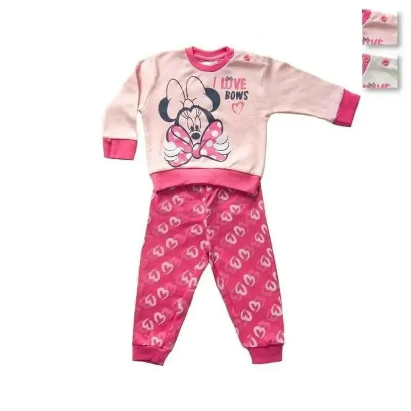 Pigiama caldo cotone Minnie Disney bambina neonata WD101354