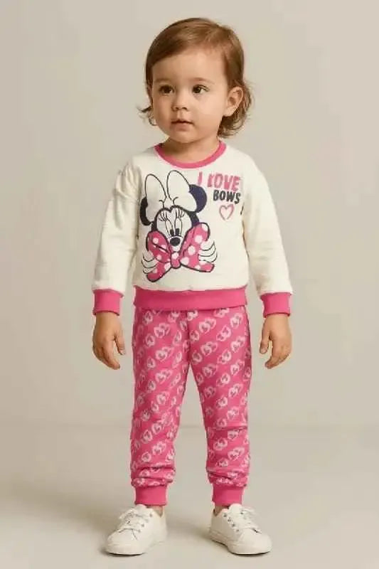 Pigiama caldo cotone Minnie Disney bambina neonata WD101354