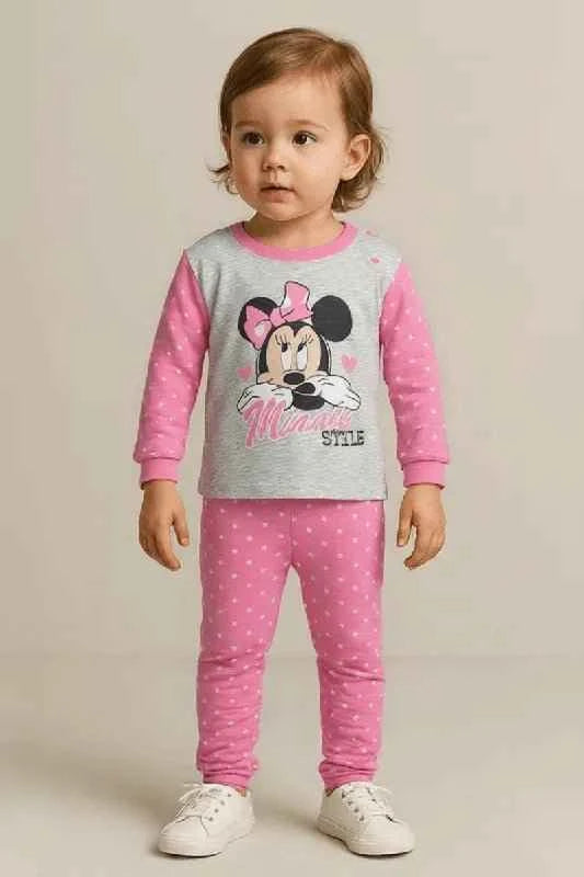 Pigiama caldo cotone Minnie Disney bambina neonata baby 46616