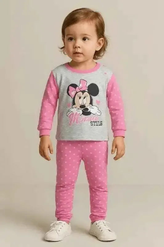 Pigiama caldo cotone Minnie Disney bambina neonata baby 46616