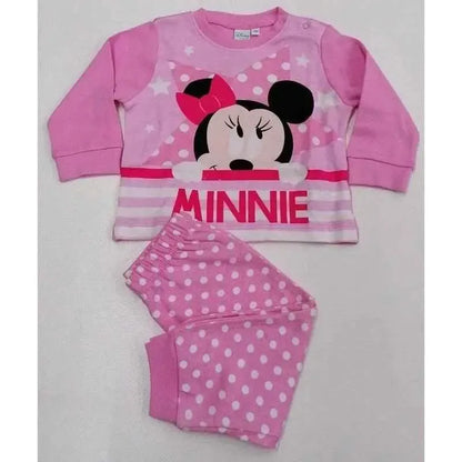 Pigiama caldo cotone Minnie Disney bambina neonata baby RH0371