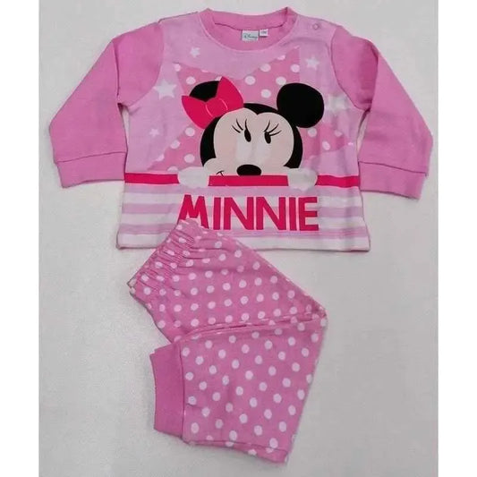 Pigiama caldo cotone Minnie Disney bambina neonata baby RH0371