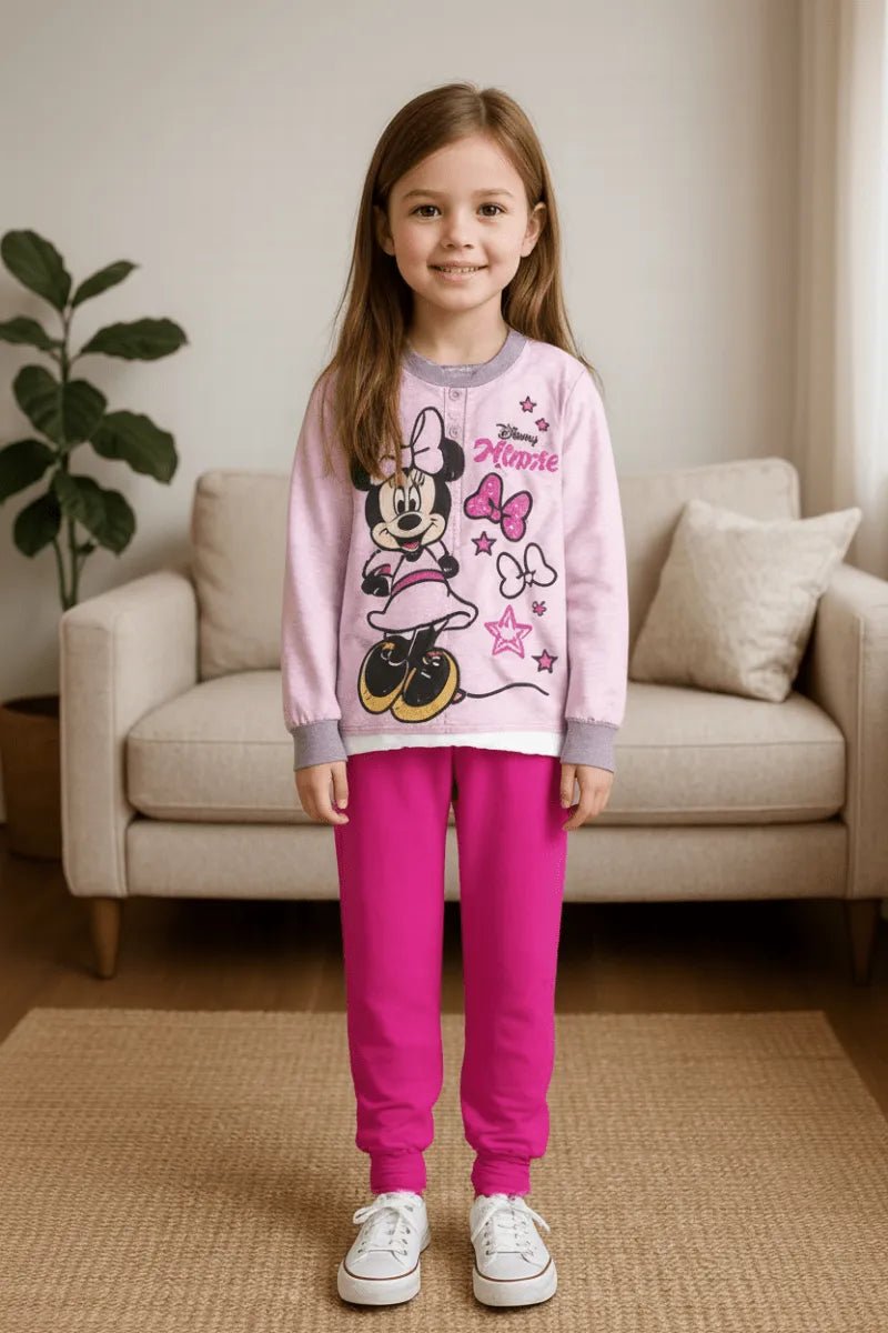 Pigiama caldo cotone Minnie Disney interlock bambina baby DY50A1568