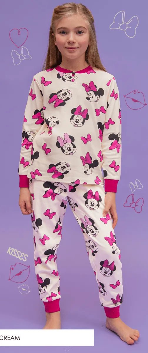 Pigiama caldo cotone Minnie Disney interlock bambina baby DY50L1781
