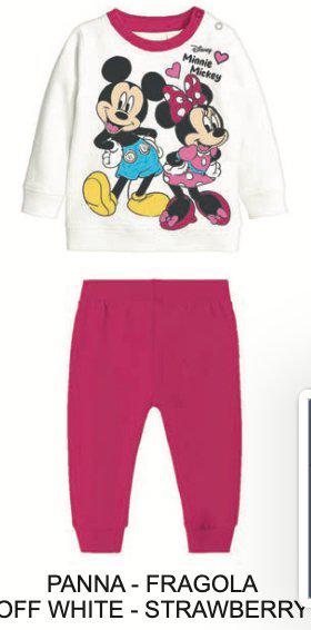 Pigiama caldo cotone Minnie Disney interlock neonata baby DY32A1433
