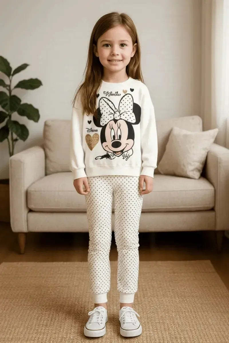 Pigiama caldo cotone Minnie Disney interlock neonata bambina DY32A1429