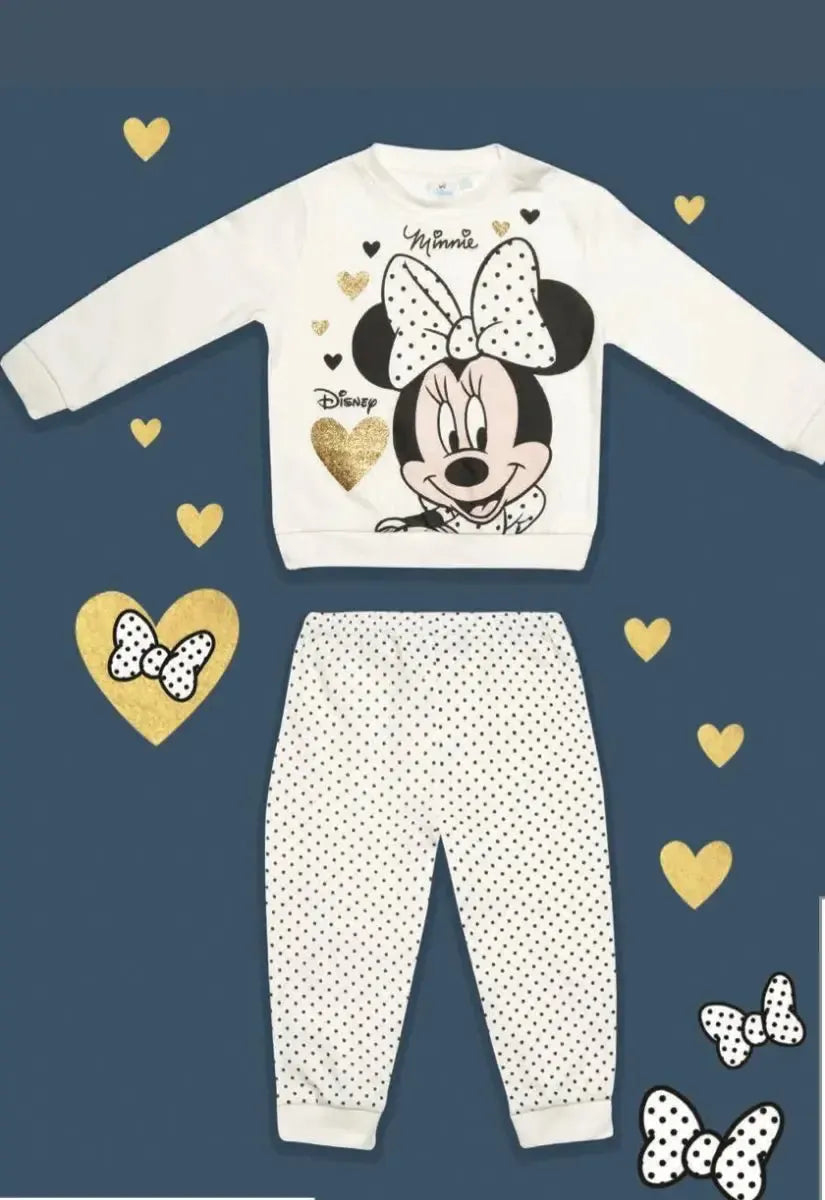 Pigiama caldo cotone Minnie Disney interlock neonata bambina DY32A1429