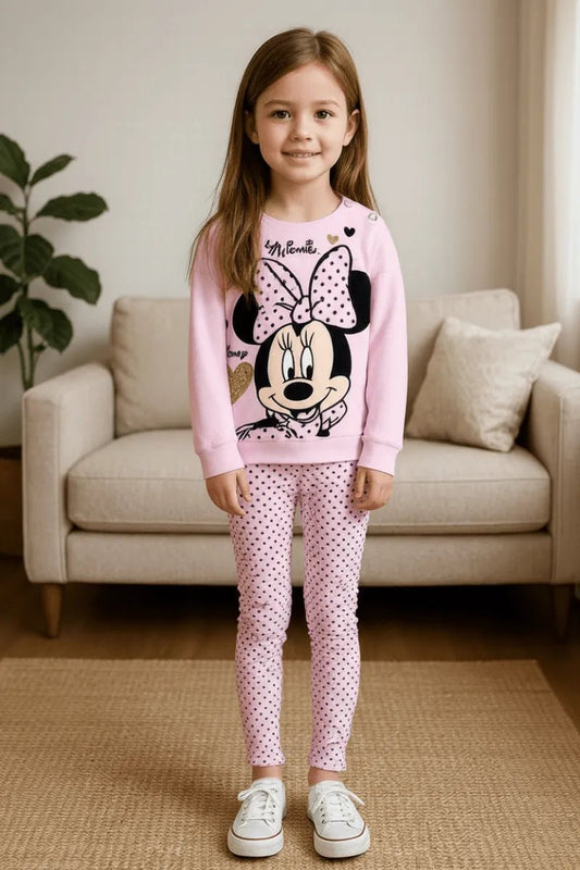 Pigiama caldo cotone Minnie Disney interlock neonata bambina DY32A1429