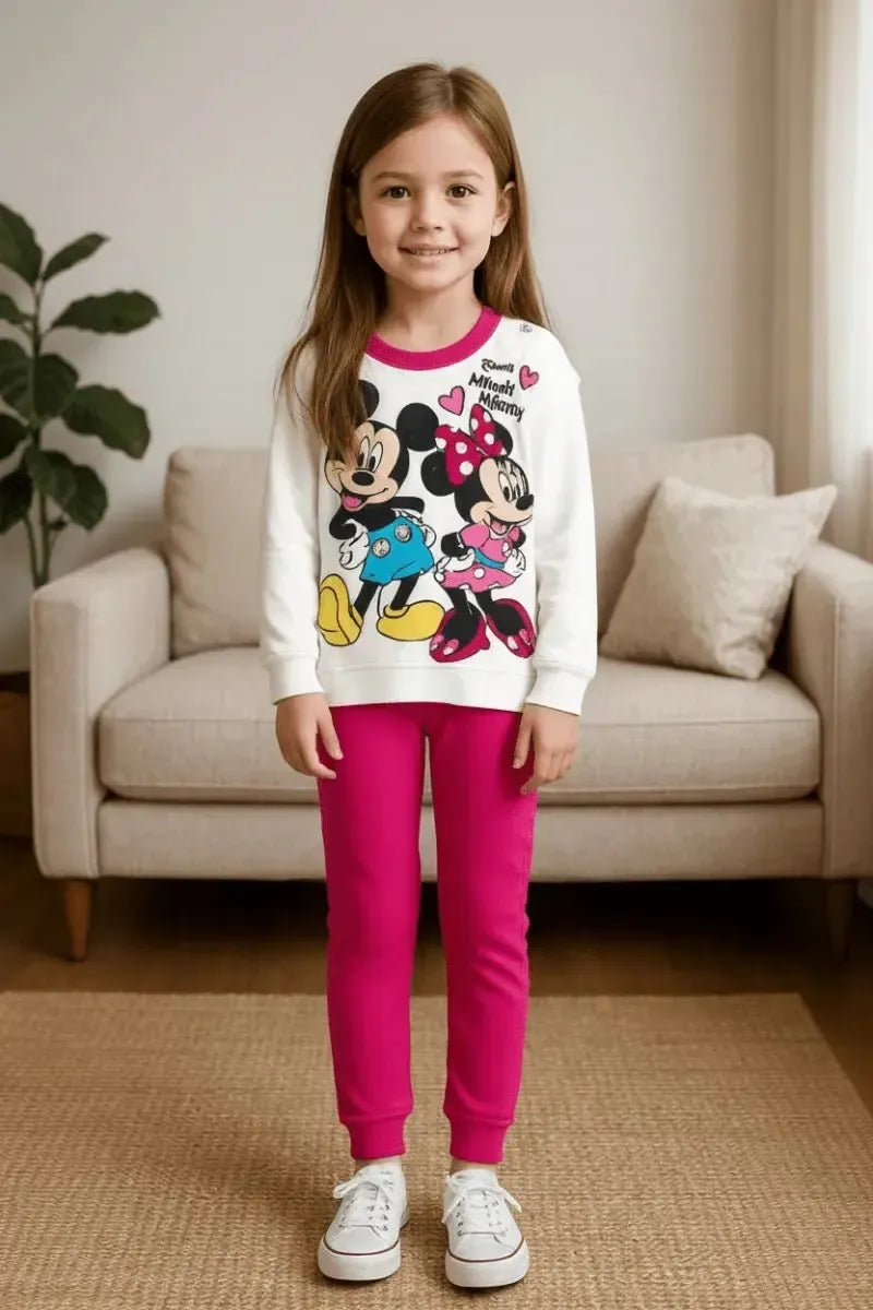 Pigiama caldo cotone Minnie Disney interlock neonata bambina DY32A1433