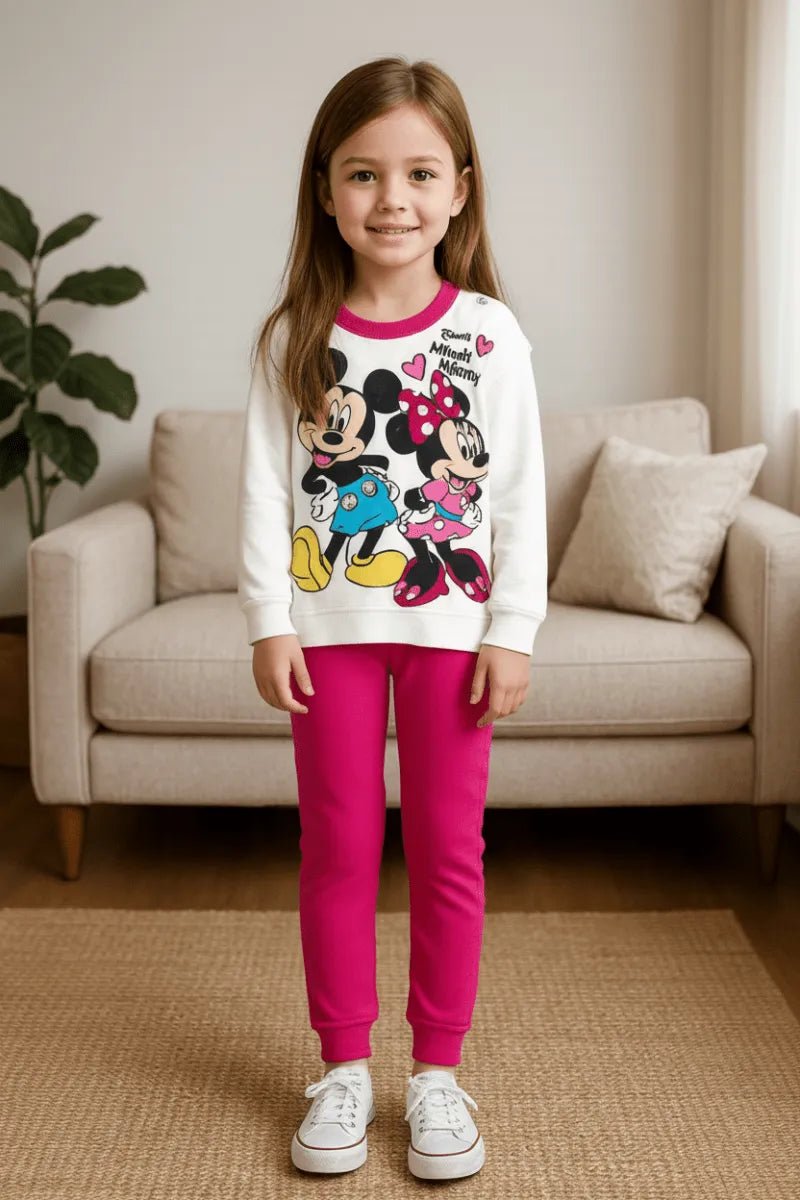 Pigiama caldo cotone Minnie Disney interlock neonata bambina DY32A1433