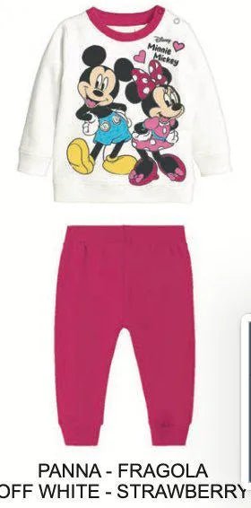 Pigiama caldo cotone Minnie Disney interlock neonata bambina DY32A1433
