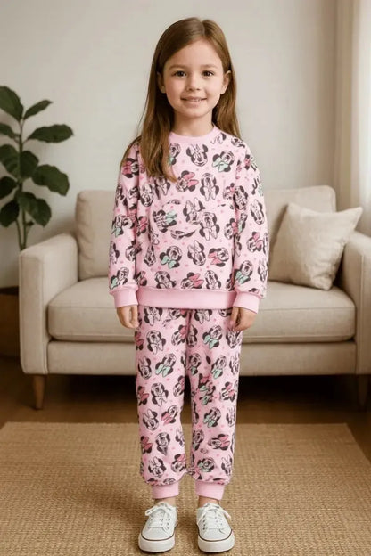 Pigiama caldo cotone Minnie Disney interlock neonata bambina DY32K2045