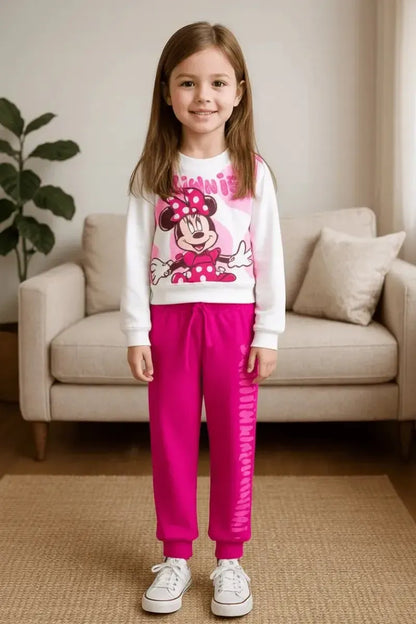 Pigiama caldo cotone Minnie Disney interlock neonata bambina DY32K2045