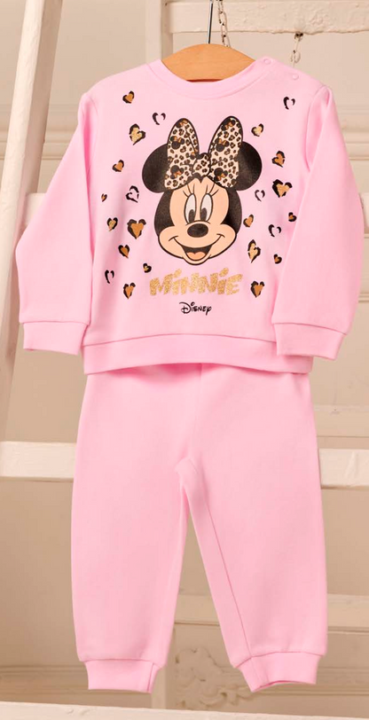 Pigiama caldo cotone Minnie Mouse interlock neonata bambina DY32P0296