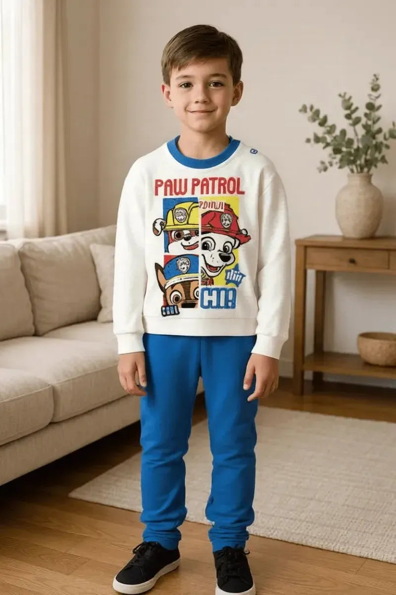 Pigiama caldo cotone Paw Patrol Disney interlock neonato bambino PP32G1411
