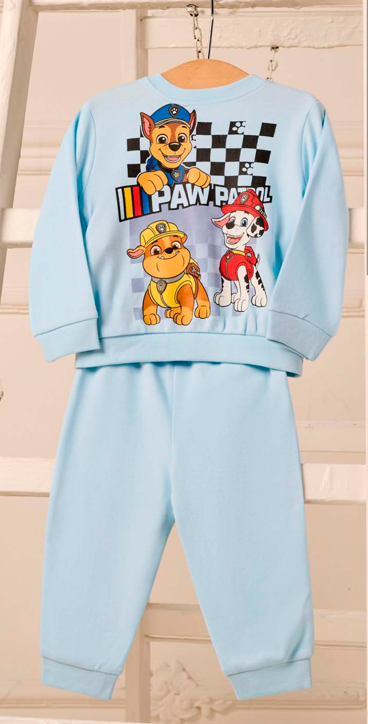 Pigiama caldo cotone Paw Patrol interlock neonato bambino PP32K9136